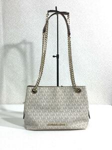 MICHAEL KORS◆ハンドバッグ/レザー/WHT/総柄/35S9GTTM2B