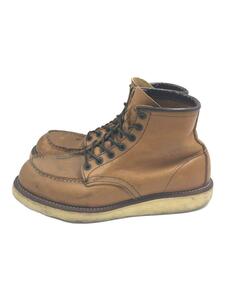 RED WING◆レースアップブーツ・6インチモックトゥ/US8/BRW/レザー