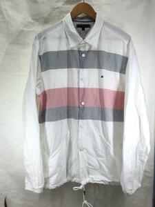 TOMMY HILFIGER◆シャツジャケット/長袖シャツ/L/コットン/WHT