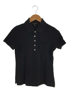 LOUIS VUITTON* polo-shirt /M/ cotton /BLK/ plain 