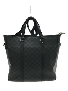 LOUIS VUITTON◆タダオ_ダミエ・グラフィット_BLK/PVC/BLK