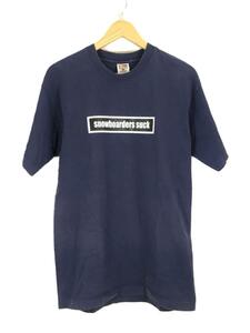 FRUIT OF THE LOOM◆90s/snowboarders suck/ボックスロゴ/Tシャツ/L/コットン/NVY/プリント