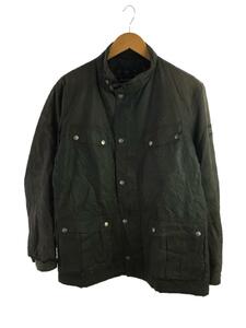 Barbour◆ジャケット/L/コットン/BLK/DUKE/色褪せ・スレ・着用感有