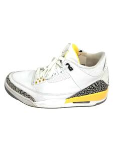 NIKE◆AIR JORDAN 3_エア ジョーダン 3/25.5cm/WHT/フェイクレザー