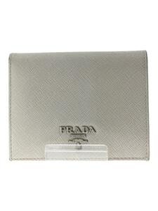 PRADA◆2つ折り財布/レザー/IVO/レディース/1MV204