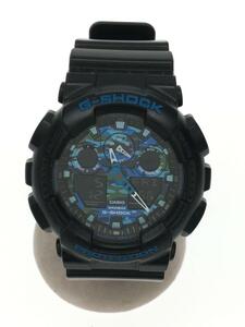 CASIO◆クォーツ腕時計・G-SHOCK/デジアナ/BLK/BLK