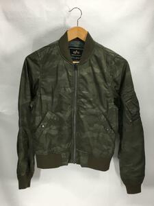 ALPHA INDUSTRIES◆ブルゾン/S/ナイロン/KHK/カモフラ