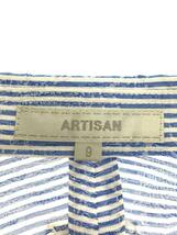 ARTISAN◆シャツワンピース/9/コットン/BLU/ストライプ/08-14OT08_画像3