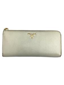 PRADA◆長財布/牛革/WHT/レディース/1M1833