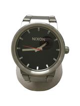 NIXON◆クォーツ腕時計/アナログ/-/BLK/SLV/THE CANNON/細かい傷有_画像1