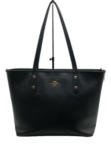 COACH◆ショルダーバッグ/レザー/BLK/無地/C1847-F58846/ショルダーダメージ有