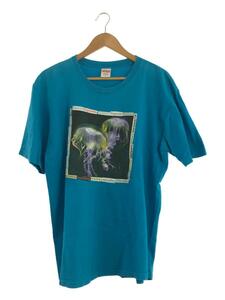 Supreme◆18SS/Jellyfish Tee/Tシャツ/L/コットン/BLU/襟汚れ有