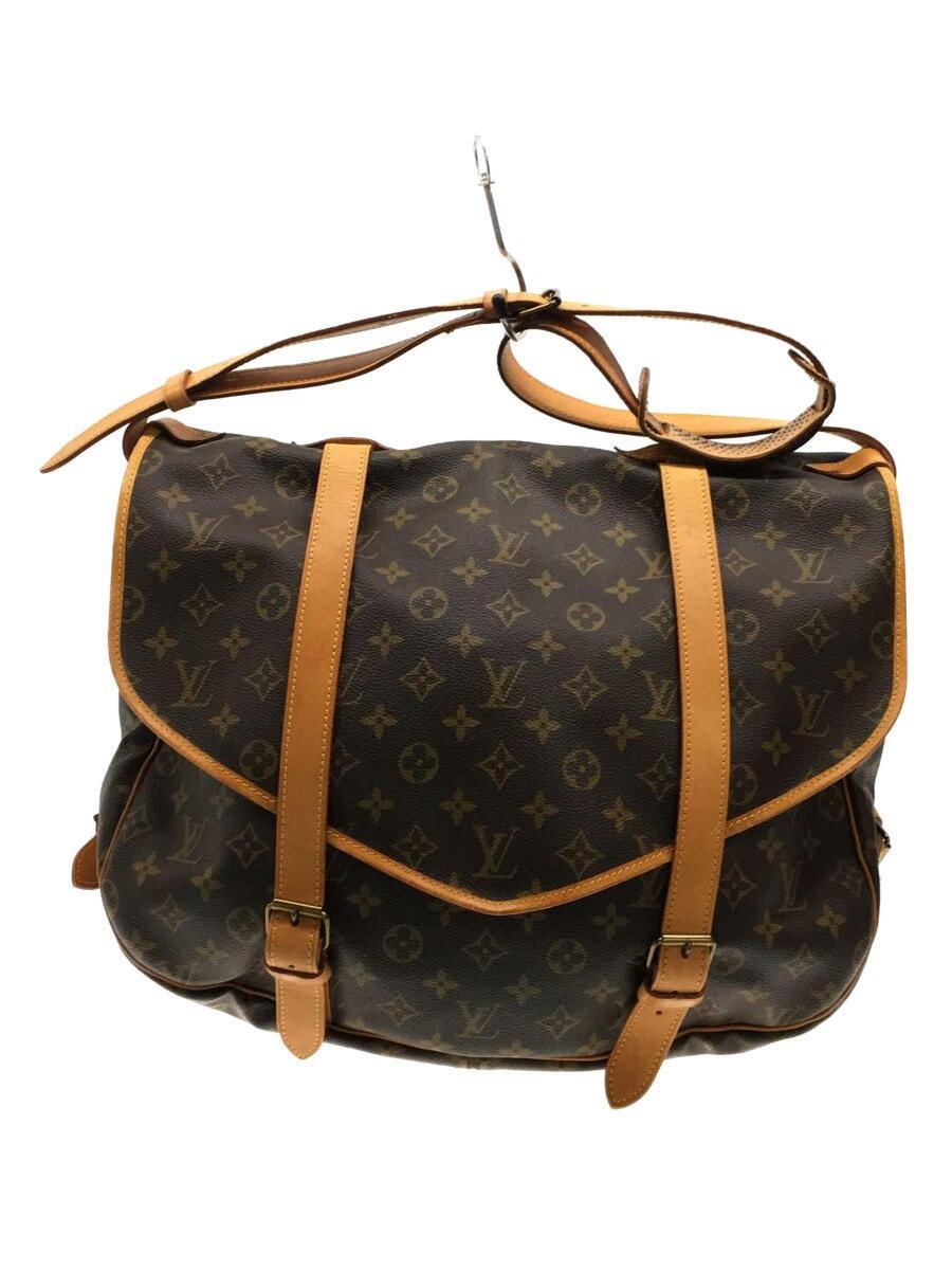 LOUIS VUITTON◇ソミュール30_モノグラム_BRW/PVC/BRW/総柄-