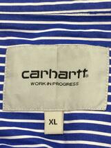 Carhartt◆L/S Drake Shirt/長袖シャツ/XL/コットン/BLU/ストライプ/I031452.1H1.XX.03_画像3