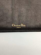 Christian Dior◆長財布/レザー/BLK/レディース/札入れ、小銭入れヨゴレ有_画像3