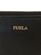 FURLA◆2つ折り財布/レザー/BLK/レディース_画像3