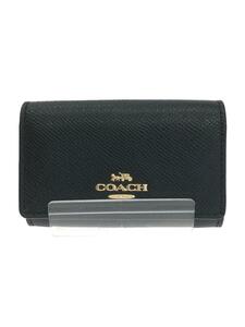 COACH◆キーケース/レザー/BLK/メンズ/F76741