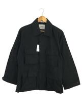 WTAPS◆WVDT-SHM0/19AW/RIPSTOP SHIRT L/S NYCO/ミリタリージャケット/1/コットン/BLK_画像1