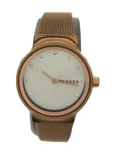 SKAGEN◆クォーツ腕時計/アナログ/-/WHT/GLD/SKW2665