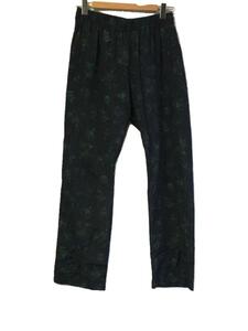 URU◆23SS/EASY PANTS/2/レーヨン/ブラック/総柄/23SRP04