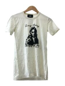 DOLCE&GABBANA◆Tシャツ/40/コットン/ホワイト/白/インサイドアウト/タグ付/LUCY EWING/ビジュー/ラメ