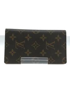 LOUIS VUITTON◆ポルト・カルトクレディ円_モノグラム_BRW/レザー/BRW/総柄/レディース