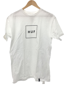 HUF◆Essenntials box logo tee/Tシャツ/M/コットン/WHT