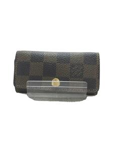 LOUIS VUITTON◆ミュルティクレ6_ダミエ・エベヌ_BRW/レザー/BRW/総柄/メンズ/ルイヴィトン/N62630