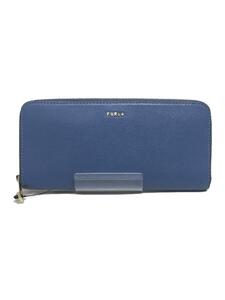 FURLA◆長財布/レザー/BLU/無地/バビロンXL/ラウンドファスナー/PCX8UNO