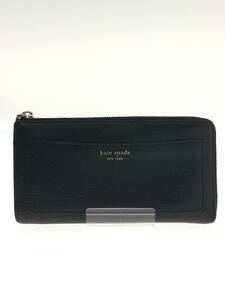 kate spade new york◆EVA/長財布/レザー/BLK/無地/レディース/WLRU5361