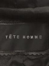 TETE HOMME◆レザージャケット・ブルゾン/M/フェイクレザー/BLK/1020519021_画像3