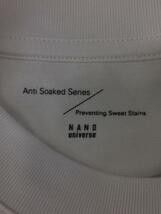 nano universe◆Anti Soaked/汗染み防止/クルービッグTシャツ/S/コットン/WHT/668-3124204_画像3