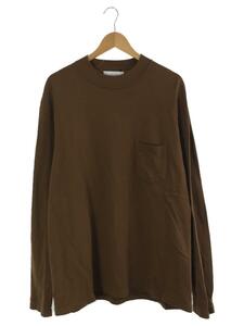 UNUSED◆Mockneck long sleeve t-shirt/長袖Tシャツ/3/コットン/BRW/チェック/US2045