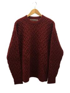 JOHN LAWRENCE SULLIVAN◆22AW/CABLE KNIT SWEATER/ケーブルニット/M/レッド/4B004-0522-39