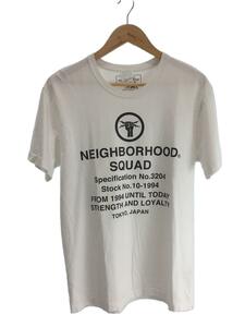 NEIGHBORHOOD◆19SS/SQUAD TEE/プリントTシャツ/M/ホワイト/白/使用感有