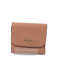 COACH◆3つ折り財布/レザー/PNK/レディース/コーチ/ピンク/