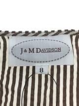 J&M DAVIDSON◆ノースリーブワンピース/8/コットン/ベージュ/ストライプ/シアサッカー/8136A-20097_画像3