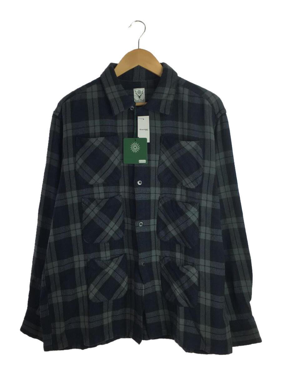 JChere雅虎拍卖代购商品:South2 West8(S2W8)◇ネルシャツ/M/コットン/BLU