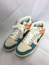 NIKE◆ハイカットスニーカー/27cm/マルチカラー/キャンバス/dv0830-100/DUNK MID PALE IVORY_画像2