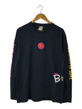 NOAH◆タグ付/SUMMER OF LOVE L/S TEE/長袖Tシャツ/L/コットン/NVY_画像1