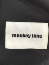 MONKEY TIME◆TC TWILL WIDE 1P PANTS/S/ポリエステル/BLK/ワイドパンツ/8314-199-0657_画像4