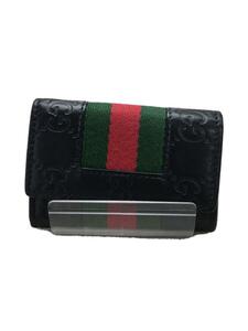 GUCCI◆シェリーライン/GG柄/6連キーケース/シマレザー/BLK/メンズ/403323・2091・