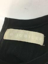 R JUBILEE◆７分袖カットソー/M/コットン/BLK/無地_画像3