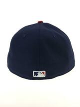 NEW ERA◆キャップ/7 3/8/ポリエステル/NVY/無地/メンズ/59FIFTY_画像3