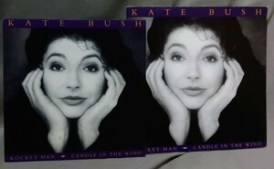 UK盤ポスタースリーブ付　ケイト・ブッシュ　Kate Bush　Rocket Man / Candle In The Wind