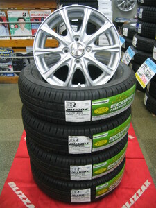 ブリヂストン 低燃費 タイヤ エコピア NH100C 175/65R14 175/65-14 ＆ アルミホイール 新品 4本 税込み 即納 送料無料 キューブ、フィット