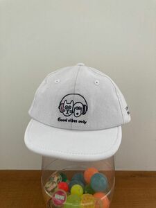 キャップ　帽子　キッズ　KIDS TUDUKUPROJECT 白　オーガニックコットン　