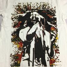 DBRB1♪ デザインプリントTシャツ Lサイズ ボブマーリー BOB MARLEY 白_画像2