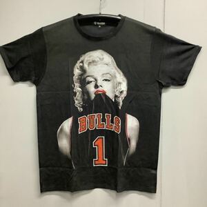 DBR7C. デザインTシャツ XLサイズ　Marilyn Monroe BB マリリンモンロー　BULLS 1 ブルズ