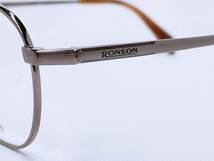 B-20 メガネ メガネフレーム 眼鏡 RONSON ロンソン ブランド チタン 軽量 17g フルリム 金属 メンズ 男性 女性 レディース シンプル 茶色_画像3